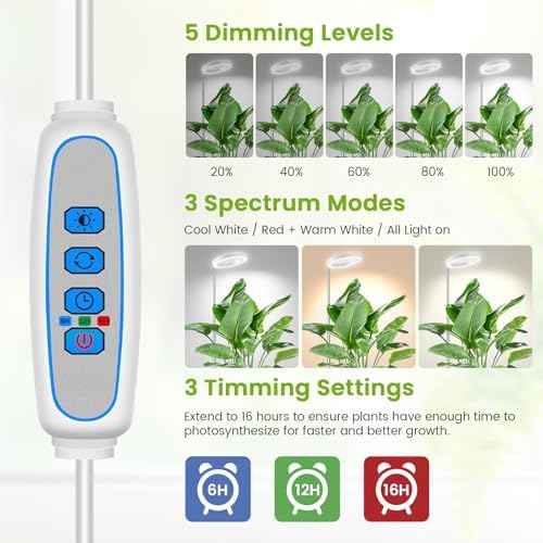 Kullsinss 6.3in Grow Light, Full Spectrum Plant Lights for Indoor Growing - Image 4