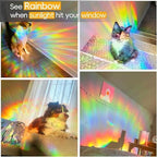 Leafy Rainbow Window Privacy Film, Stained Glass Cling, 47.2" * 78.7 " - Image 5