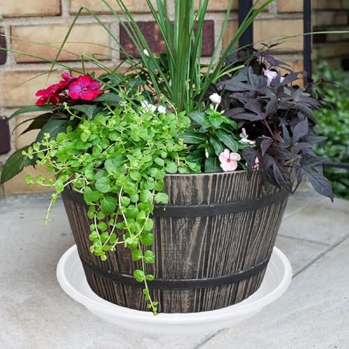 4 Pack of 16 inch Plant Saucer, Large Plant Tray, Heavy Sturdy Plant Drainage Tray for Indoors, Bird Bath Bowls, Sturdy 18 inch Plastic Pot Tray for Planter (White) - Image 3