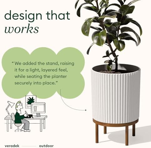Veradek Demi Series Raised Planter - Round Planter with Stand - Image 5