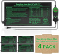 GOLOPET Seedling Heat Mat with Thermostat Pack of 4, Dual Certified by MET and UL Plant Heating Mat Pad Equipped with A Temperature Probe, It Automatically Maintains A Constant Temperature by Afullrangeofservicesforyourpet