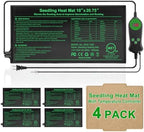 GOLOPET Seedling Heat Mat with Thermostat Pack of 4, Dual Certified by MET and UL Plant Heating Mat Pad Equipped with A Temperature Probe, It Automatically Maintains A Constant Temperature by Afullrangeofservicesforyourpet