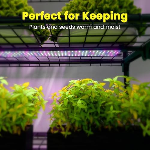 Indoor Greenhouse with Grow Lights, 4 Tier 27" L×19" W×62" H Mini Greenhouse with Zippered PVC Cover for Seed Starting Trays, Dimmable 2FT 60W Plant Light for Indoor Plants with Timer - Image 3