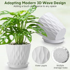 48 Pack 4 Inch Plant Pots for Succulent Drainage, White - Image 3