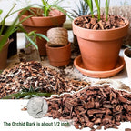14qt Organic Orchid Potting Bark -Natural Mulch for Potted Plants, Root Development of Orchid Plants and Garden Soil Amendment Mix - Image 2