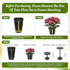 Adjustable Height Plant Risers for Inside & Outdoor Pots - Universal 7.5-12" Large Planter Insert with 6/8/10" Base | Square/Round Pot Elevator - Image 5