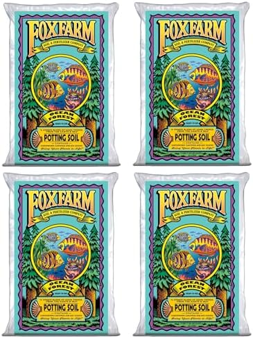 FoxFarm Ocean Forest Potting Soil, 1.5cu ft (Pack of 4) - Light, Aerated Texture, Designed for All Container Plants by FoxFarm