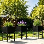 Metal Heavy Duty Plant Stand Indoor Outdoor,18 Inch Large Plant Stands Riser,Tall Wrought Iron Pedestal Holders for Flower Pot,Outside Rust-Proof Black Flower Display Shelf for Patio,1-Pack - Image 3