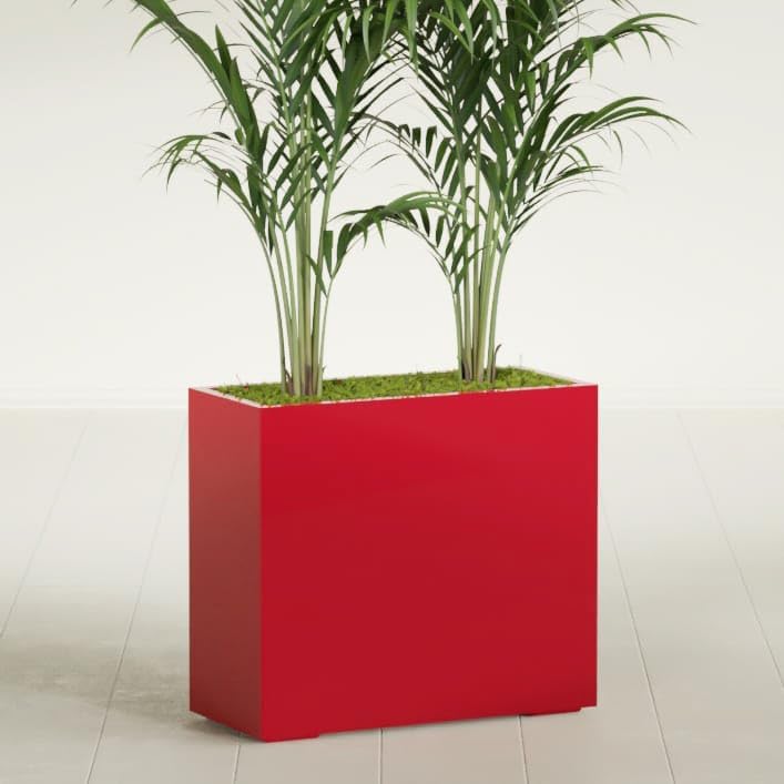 Greenline Alice Tall Rectangular Fiberglass Planter, Outdoor Planter Box - Image 2