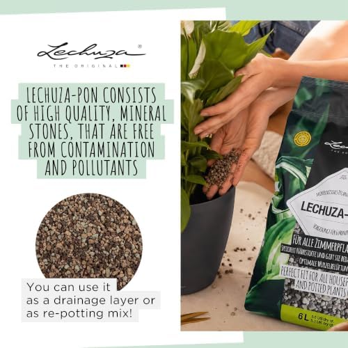 Lechuza 19562 PON Mineral Plant Substrate Potting Mix for Indoor Gardening, 12 Liter Bag, Grey - Image 4