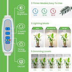 Aokrean 6.3in Grow Light,Full Spectrum Halo Plant Lights for Indoor Growing - Image 2