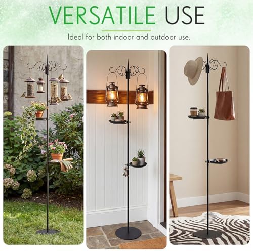 2 Sets 75.9'' Adjustable Shepherds Hook Stand, 4 Hooks - Image 6
