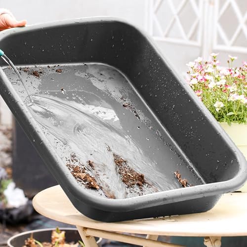 Luwint Garden Tidy Potting Tray, Plant Reportting Tray for Indoor Transplanting Gardening Planting Accessories Large Succulent Table (Black) - Image 5