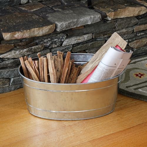 Small Oval Galvanized Tub - Image 5