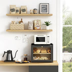 Goozii Bread Box for Kitchen Countertop, 2 Tier Large Breadbox Modern Black - Image 5