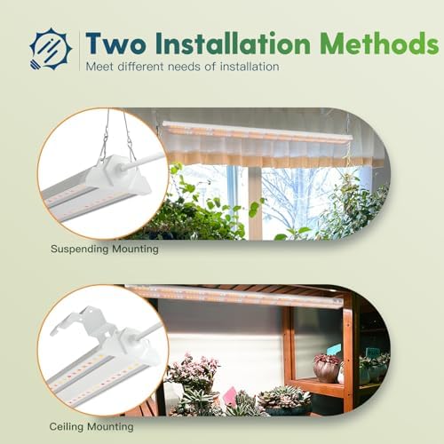 FREELICHT 4Pack 4FT Grow Light for Indoor Plants, 60W=350W, Full Spectrum - Image 6
