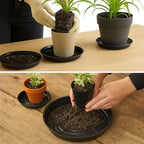30 Packs 16" Extra-Large Plant Saucers for Indoor Outdoor Use Heavy Duty Plastic Plant Plate Dish for Planter Bulk Round Flower Pot Drip Trays to Catch Water 4 to 20 Inch, Black - Image 6