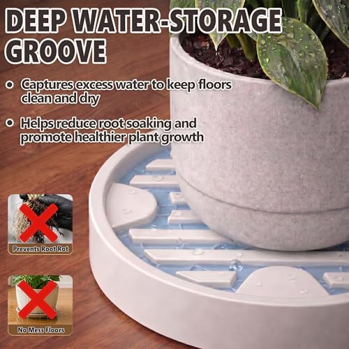 9.8Inch Plant Caddy with Hidden Wheels for Large Pots - Image 4