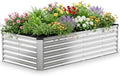 NEWBULIG Galvanized Raised Garden Bed Outdoor, 8x4x2ft Planter Box by NEWBULIG