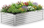 NEWBULIG Galvanized Raised Garden Bed Outdoor, 8x4x2ft Planter Box by NEWBULIG