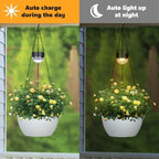 SUNNYPARK 2 Pack Solar Hanging Planters for Plants Outdoor - Image 5