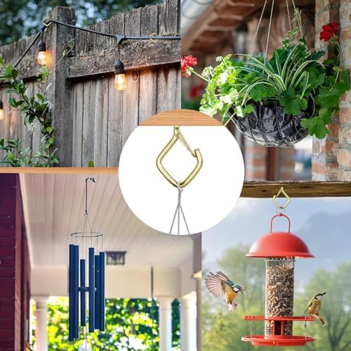 60 Pcs Ceiling Hooks for Hanging Plants, Screw in Hooks Gold - Image 3