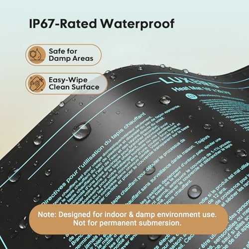 LUXBIRD Seedling Heat Mat for Plants, 6 Pack 10"x20.75" UL & MET Certified - Image 6