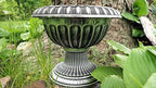 Ludu Fancy Urn Planter with Rustic Look (2 Count) Flowerpot for Indoor, Outdoor use with Wide Base for Garden Patio Office Ornaments Home Decor Long Lasting Reusable Lightweight (Silver-L) - Image 5