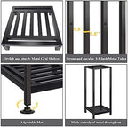 Lilybud--lily Plant Stand Indoor Outdoor Heavy Duty Wrought Iron Pedestal Stands Metal Plant Stand Decorative Flower Stand for Patio Garden Deck Living Room - Image 4