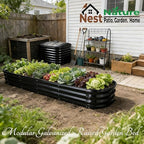 NestNature 17" Tall Galvanized Garden Bed,10-in-2 Modular Raised Garden Bed - Image 7