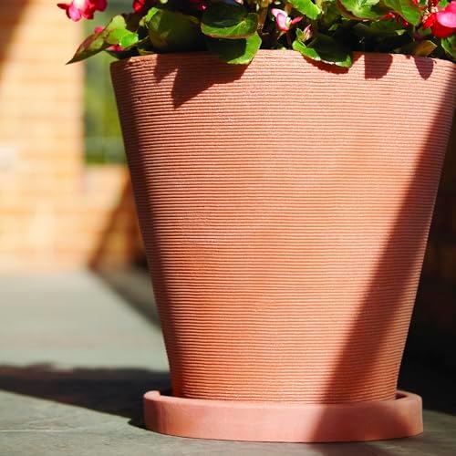 Crescent Garden Universal Round Planter Saucer – Heavy-Duty Drainage Tray for Indoor & Outdoor Use – Fits Pots with 11" Base (15" Total Outer Diameter) - Ash Grey - Image 4