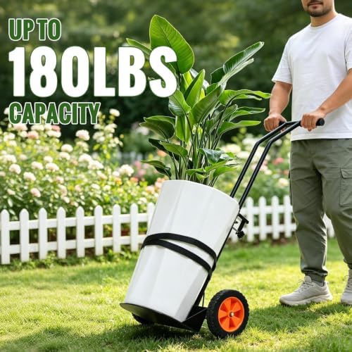 Pot Mover for Heavy Plants, 180LBS Stable Steel Base, No Deforming - Image 3