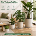 4 Pack 16 17 18 19 20 21 22 in Clear Plastic Plant Saucers for Indoors, Durable Plant Trays for Pots and Plant Water Catcher Tray with No Holes, Reusable Plastic Trays for Plants (19''-4Pack) - Image 5