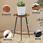 KINNARY Tall Plant Stand Indoor, Mid Century Wood Plant Stand Plant Table for Flower Pots, Heavy Duty Metal Plant Holder, Modern Home Decor Small Round Side End Table (11.8"x20") - Image 5