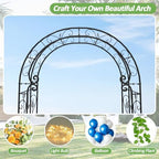 Sturdy Metal Garden Arch with Rust-Resistant Finish,Garden Abor-88 H*51" L - Image 4