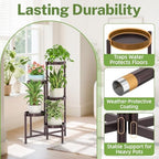 iDavosic.ly Plant Stand Indoor Outdoor, 5 Tier Metal Corner Shelf, Bronze - Image 5