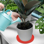 PATIKIL 8.9 Inch Round Ceramic Plant Saucer, Plant Saucer Tray Flower Planter Drip Tray for Indoors Outdoors Patio Balcony, Black - Image 5