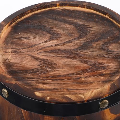 Oak Barrel Planter, Wooden Flower Pot, Rustic Plant Container, 27.00X21.00X21.00cm/10.61X8.25X8, Indoor Outdoor Usage, Durable Handmade Decor - Image 7