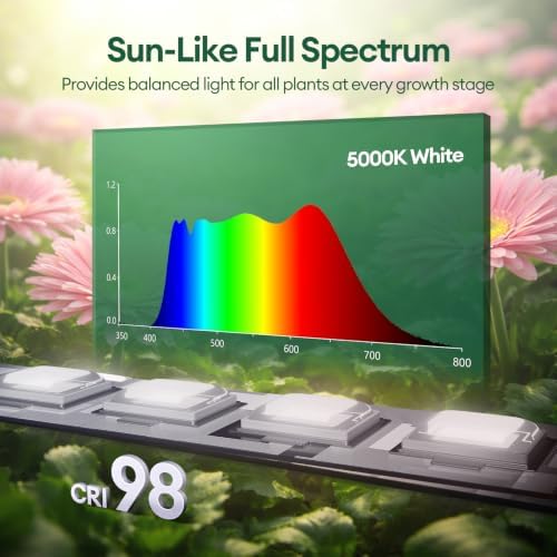 Maygrove Grow Lights for Indoor Plants, Sunlike Full Spectrum 5000K 2FT LED Growing Lamp 120W (8 x 15W), T5 Grow Light Strip for Seed Starting, Vegetables, Linkable, Black, 8-Pack - Image 3