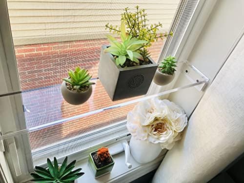 DistinctAndUnique Floating Window Shelf 24.5", 1 Pack – Crystal Clear Acrylic Floating Shelves for Plants Indoor, Succulent and Trinkets, Acrylic Shelf Display, Window Plant Shelves for Indoor Garden - Image 5