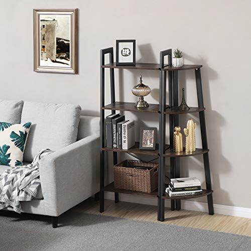 VASAGLE 4-Tier Corner Shelf Stand, Modern Ladder Shelf - Image 4