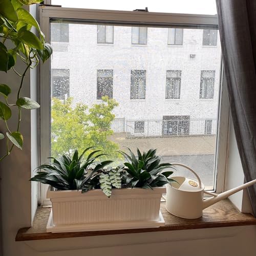 The HC Companies Venetian 30 Inch Plastic Planter Box, Chocolate, 6-Pack - Image 7