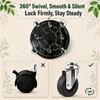 Choclaif 3 Pack Plant Caddy with Wheels, 12/14/16 Inch Heavy Duty Metal Rolling Plant Stands for Large Pots, Indoor & Outdoor, Black - Image 4