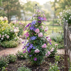 Vego Garden 9 ft Pyramid Obelisk Garden Trellis, Metal Rustproof Plant Support - Image 6