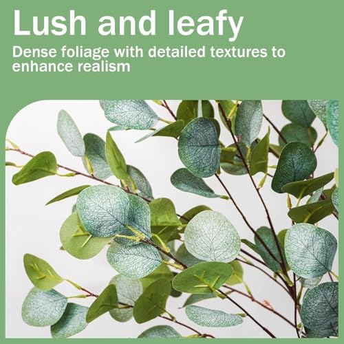 Caxchiling Large Artificial Eucalyptus Tree 6FT, Indoor Outdoor Faux Tree - Image 2