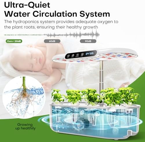 Ahopegarden Hydroponics Growing System: 12 Pods with Smart Env.Detection - Image 5