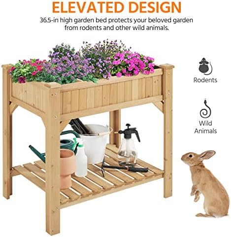 Yaheetech 36" Raised Planter Box 8-Pocket with Grow Grid,1Pcs - Image 5