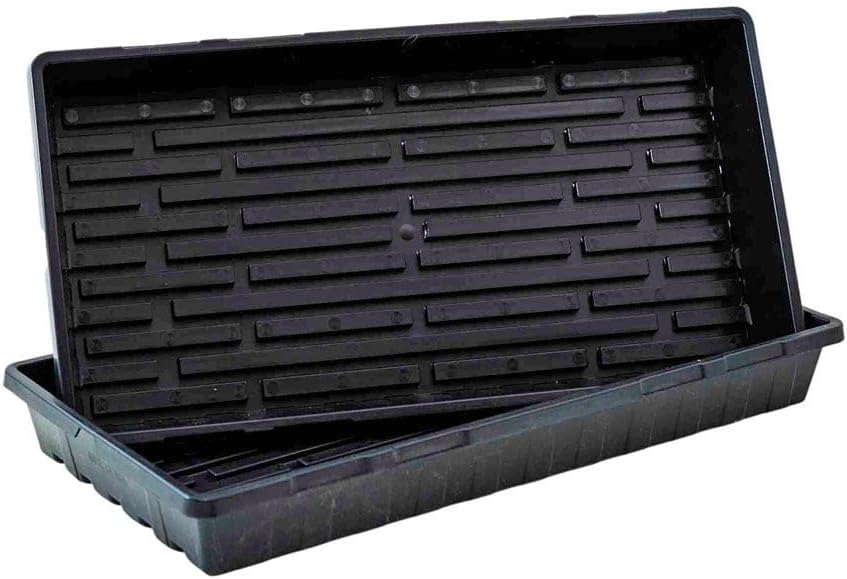 Park Seed Heavy Duty Indoor Starter Germination Tray Growing Kit for Microgreens, Herbs, and Flowers, Black, 1020 w/o Holes (5 Pack) by ParkSeed