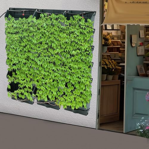 Self-Watering Wall-Mounted Planter, Vertical Garden Planter Set with 18 Pots, Stackable Plant Grow Pots with Electronic Timer for Growing Veggies, Fruits, Herbs, Flowers. - Image 6
