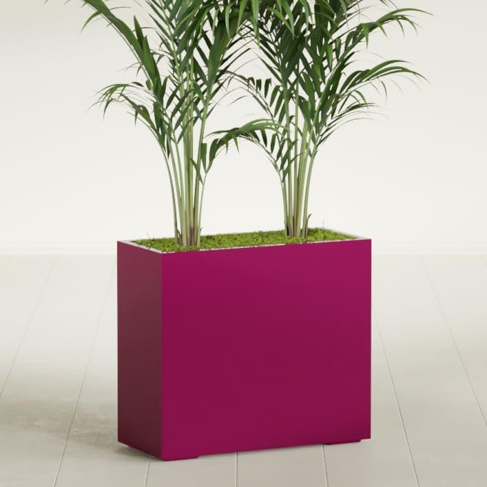 Greenline Alice Tall Rectangular Fiberglass Planter, Outdoor Planter Box - Image 2